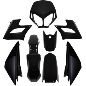 Kit Carrosserie Derbi Senda DRD Racing 2006 &agrave; 2011 Noir (Pack Origine 8 Pi&egrave;ces)