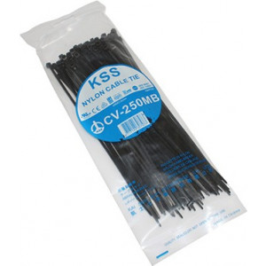 Collier de Serrage Rilsan 3,5x250mm Noir - Nylon Plastique (Sachet de 100)