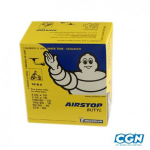 Chambre &agrave; Air 10 Pouces 3.00 &agrave; 3.50X10 - 110/80X10 Michelin VC90&deg; (10B4) Valve Coud&eacute;e 90&deg;