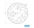 Disque Frein M&eacute;caboite Avant NG Derbi Senda R SM / DRD 2002-> / DT50 / XLimit SM03-> / SMT