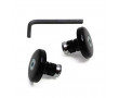 Embout Guidon Vicma Plat Noir (Diam 14mm) - La Paire