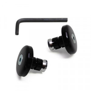 Embout Guidon Moto scooter Plat Noir (Diam 14mm) - Paire