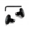 Embout Guidon Vicma Plat Noir (Diam 14mm) - La Paire