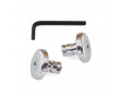 Embout Guidon Vicma Plat Argent (Diam 14mm) - La Paire