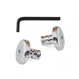 Embout Guidon Vicma Plat Argent (Diam 14mm) - Paire