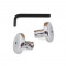 Embout Guidon Vicma Plat Argent (Diam 14mm) - La Paire