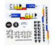 Kit Déco Autocollants Peugeot 103 Clip Blanche 1989 - Reproduction