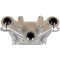 Fourche EBR Master Grise MBK 51 / Peugeot 103 Ø 28mm Alu Hydraulique Racing (Frein a Disque)