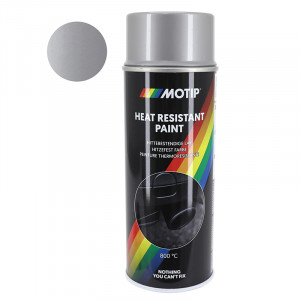 Bombe Peinture Haute Temp&eacute;rature 800&deg; Argent Silicone - Moteur / &Eacute;chappement - Spray 400ml -Motip Pro-