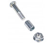 Vis Axe de Levier de Frein Domino MBK51 Peugeot 103 M6 Lt.29mm + Bague Epaulement 8x12mm