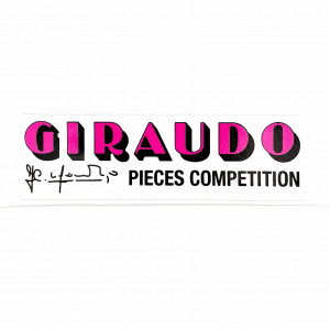 Autocollant Giraudo Rose 105x30mm