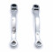 Manivelle Droite + Gauche Chrome Peugeot 103 SP VS VL SL Entraxe 140mm Déport 37mm