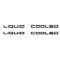 Autocollant Logo MBK Liquid Cooled x 2 - Magnum / MR1 White / Red Chappy (Paire)