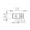 Serre Cable Ø 6mm Lg 11mm Percage Ø2.2 poignée de Gaz / Frein Avant Cyclo MBK tete carré