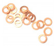 Rondelle Joint Cuivre &Oslash; 6mm &eacute;p. 1mm - 6x10x1mm - Etanch&eacute;it&eacute; Carter Moteur / Admission / Allumage (X10)