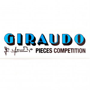 Autocollant Giraudo Bleu 105x30mm