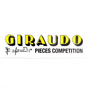 Autocollant Giraudo Jaune 105x30mm