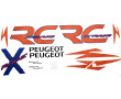 Kit D&eacute;co Peugeot 103 RCX X-Race Bleu/Orange (Reproduction)