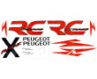 Kit D&eacute;co Peugeot 103 RCX X-Race Noir/Rouge (Reproduction)