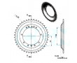 Couronne Cyclo Peugeot 103 Roue a Rayons (D. 94 11 Trous) // Dents au choix