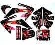 Kit D&eacute;co Autocollant Dirt Bike / Pit Mistral Piranha Noir