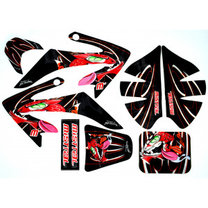 Kit D&eacute;co Autocollant Dirt Bike / Pit Mistral Piranha Noir