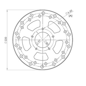 Disque Frein Arri&egrave;re NG XR6 / XR7 / NK7 / XPS Street / GPR (d.220)