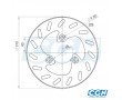 Disque Frein Scooter Avant NG TKR / Trekker Vivacity Elyseo / Typhoon / NRG-> 99 / SYM (d.190)