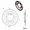 Couronne Cyclo MBK 51 / Motobecane 41 Roue Rayons (D. 94 - 11 Trous - Déport 12mm) // Dents au choix