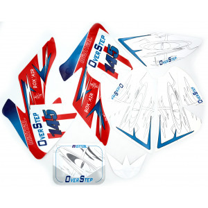 Kit D&eacute;co Autocollant Rouge Dirt Bike / Pit Mistral OverStep 145