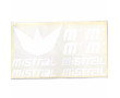 Planche D&eacute;cors Autocollant Marque Mistral Comp&eacute;tition Blanc
