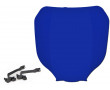 T&ecirc;te de Fourche Plaque Num&eacute;ro Cross YZ Bleu avec Fixation