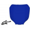 T&ecirc;te de Fourche Plaque Num&eacute;ro Cross YZ Bleu avec Fixation