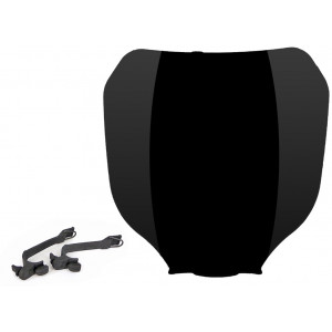 T&ecirc;te de Fourche Moto 50cc Plaque Num&eacute;ro Cross YZ Noir avec Fixation