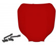 T&ecirc;te de Fourche Plaque Num&eacute;ro Cross YZ Rouge avec Fixation