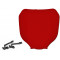 T&ecirc;te de Fourche Plaque Num&eacute;ro Cross YZ Rouge avec Fixation