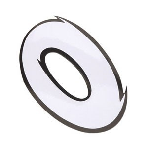 Num&eacute;ro de Course Autocollant Blanc H 9cm Design Moto Scooter Mob a L'unit&eacute; // Num au choix