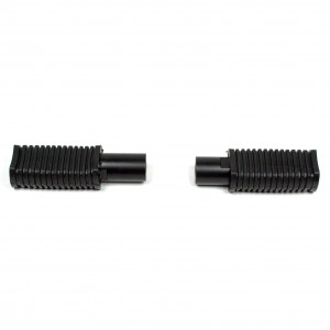 Repose Pied Noir Plat Cyclo Mobylette MBK / Peugeot Fixation &agrave; visser M10x1.25 (Paire)