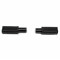 Repose Pied Noir Plat Cyclo Mobylette MBK / Peugeot Fixation sur Axe Poulie P&eacute;dalier (Paire)