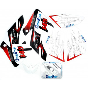 Kit D&eacute;co Autocollant Noir Dirt Bike / Pit Mistral OverStep 145