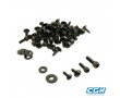 Vis Capotage Nitro / Aerox Acier Noir - Kit