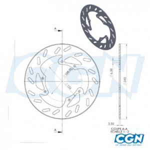 Disque Frein Moto 50cc Avant NG Derbi Senda R 2000➔ (d.240)