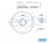 Kit Chaine Afam MBK XLimit 1997-> 2002 420 12x52 D44 / 8 fix (Origine)