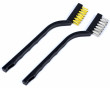 Paire de Mini Brosse M&eacute;tallique Largeur 12mm Acier + Laiton pour Bougie / Culasse / Rupteur