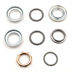 Jeu Roulement / Cuvette Direction Mobylette MBK 51 / Peugeot 103 / Motob&eacute;cane (8 pi&egrave;ces)