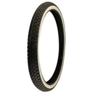 Pneu Cyclo 19 Pouces 2x19 Continental KKS10 24B - Flanc Blanc - Mobylette Motob&eacute;cane / Peugeot (23x2)