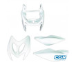 Carrosserie Scooter KIT Nitro / Aerox-> 2013 Blanc Peint (4 pieces)Type Origine