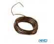 FIL Electrique Cuivre 0.7mm Noir - Lg 1.9M