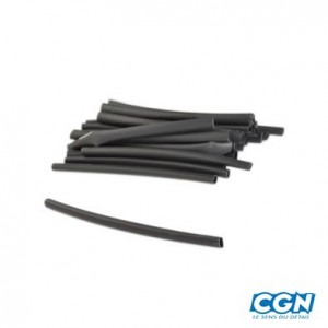 Gaine Thermor&eacute;tractable Electrique &Oslash; 4.8mm a 2.4mm R&eacute;paration Fils / Faisceaux (25 manchons de 100mm)