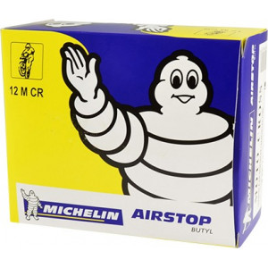 Chambre &agrave; Air 12 Pouces 2.50x12 - 80/100X12 Michelin (12MCR) Valve TR4 (Dirt Cross)